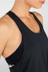 ECO-CONSCIOUS BUILT-IN BRA TANK - BLACK/STATIC